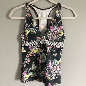 Vintage Halter Racerback Swim Top
